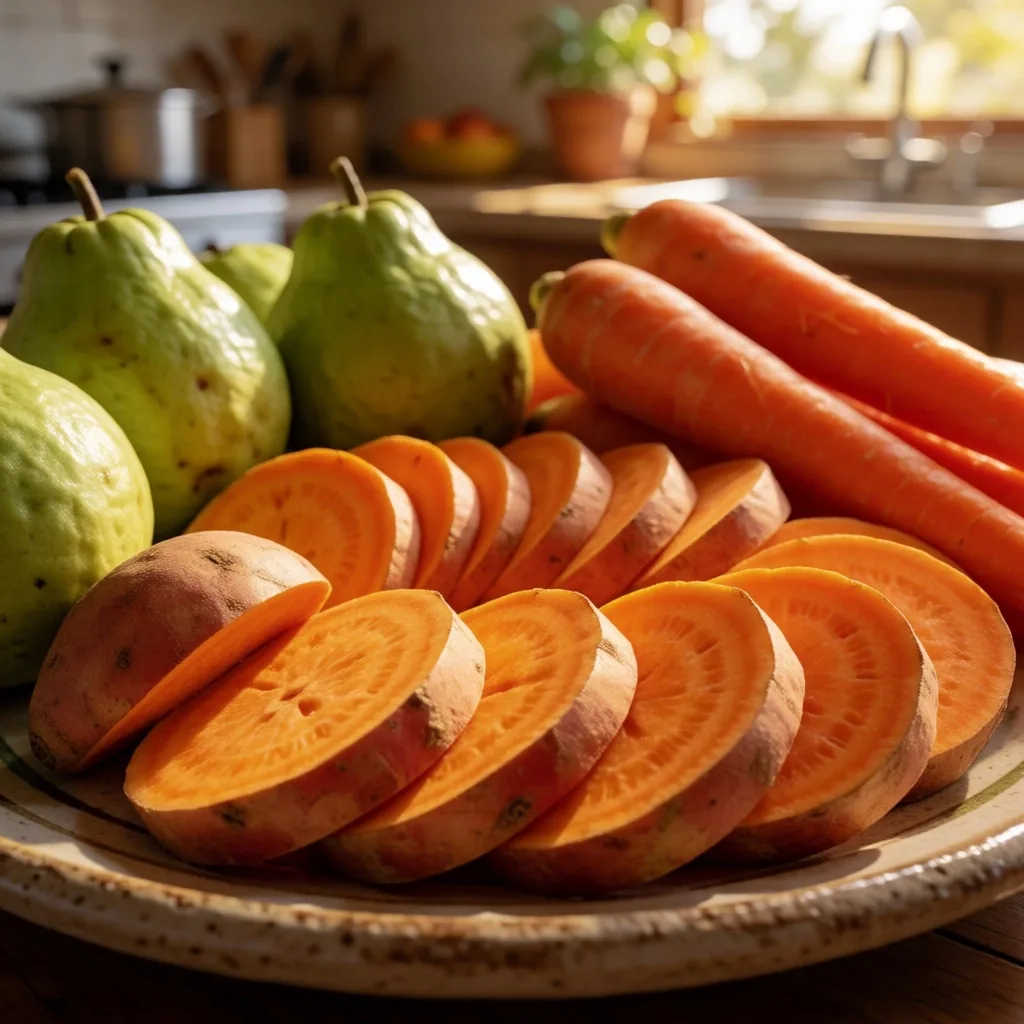 Zanahorias y cítricos ricos en vitaminas A y C