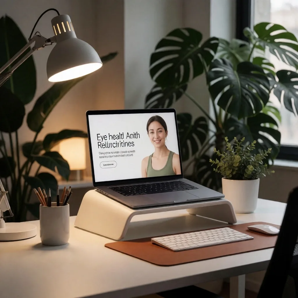 Estación de trabajo optimizada con iluminación y ergonomía correctas