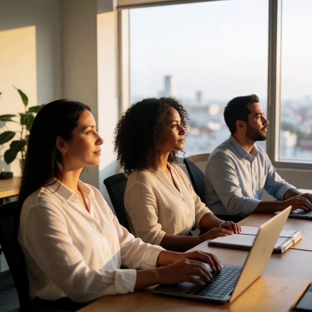 Taller de pausas activas y ergonomía visual en una oficina de la CDMX